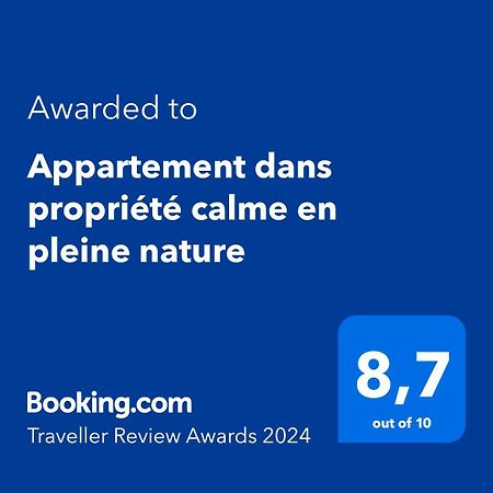 Appartement Dans Propriete Calme En Pleine Nature 챠보니어스레벵즈 외부 사진